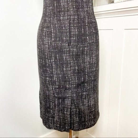 Willi Smith Black & Gray Printed Cowl Neck Sheath Dress 4 Small - Picture 7 of 10
